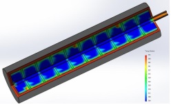 Fig. 2 Design temperature field in a layer of a metal hydride LaNi5Hx hydrogen storage container
  align=